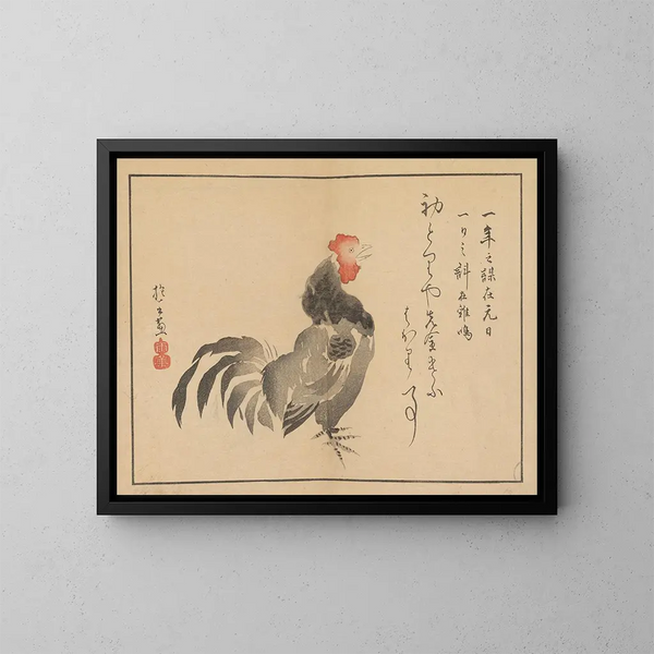 Sakai Hoitsu, pintura de flores y pájaros - Sakai Hōitsu — cuadro enmarcado en la pared