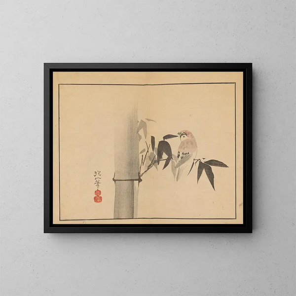 Sakai Hoitsu, pintura de flores y pájaros, Pl04 - Sakai Hōitsu — cuadro enmarcado en la pared