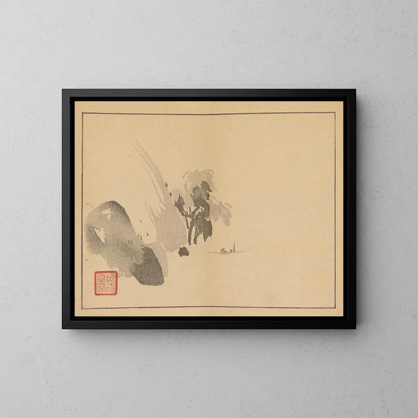 Sakai Hoitsu, pintura de flores y pájaros, pl. 11 - Sakai Hōitsu — cuadro enmarcado en la pared