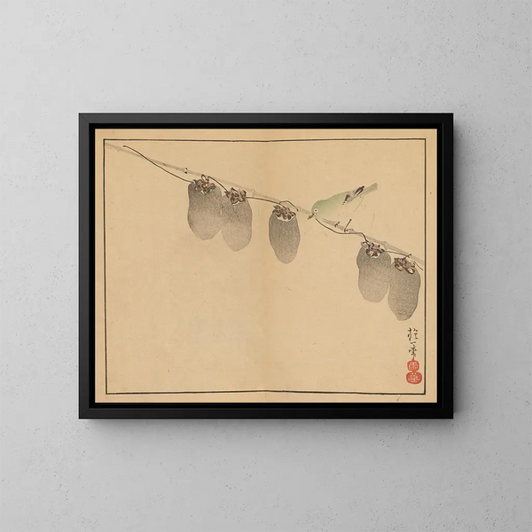 Sakai Hoitsu, pintura de flores y aves, Pl. 13 - Sakai Hōitsu — cuadro enmarcado en la pared