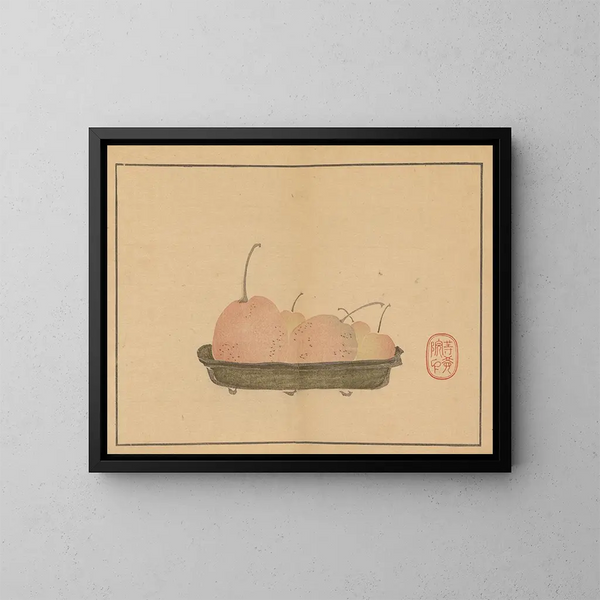 Sakai Hoitsu, pintura 14 - Sakai Hōitsu — cuadro enmarcado en la pared