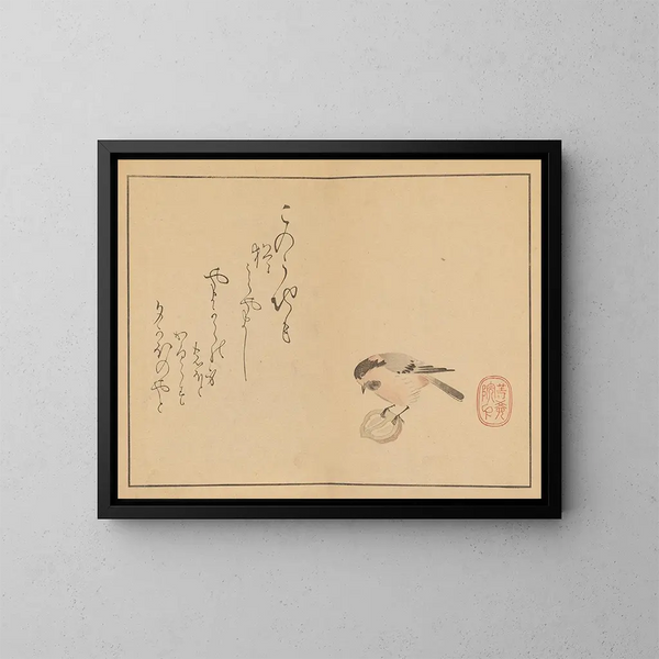 Sakai Hoitsu, pintura 17 - Sakai Hōitsu — cuadro enmarcado en la pared