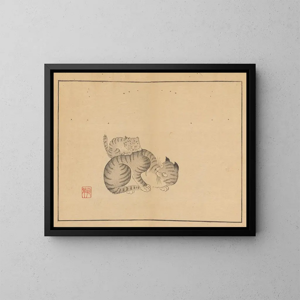 Sakai Hoitsu, pintura de flores y aves, Pl21 - Sakai Hōitsu — cuadro enmarcado en la pared