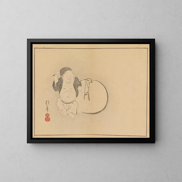 Sakai Hoitsu, pintura 23 - Sakai Hōitsu — cuadro enmarcado en la pared