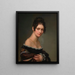 Retrato de una joven mujer - Salomon-Guillaume Counis — cuadro enmarcado en la pared