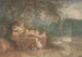 a painting Un parc avec des figures près d'une statue près de l'eau - Salomon Gessner — artwork view