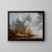 Un orilla neerlandesa - Salomon van Ruysdael — cuadro enmarcado en la pared