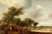 Landscape painting with deer hunters - Salomon van Ruysdael — artwork view