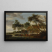 L'abreuvoir - Salomon van Ruysdael — cuadro enmarcado en la pared