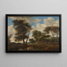 View of a Village - Salomon van Ruysdael — framed artwork on a wall