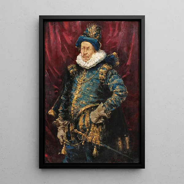 A knight - Salvador Sánchez Barbudo — framed artwork on a wall