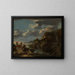 Bandidos en una costa rocosa - Salvator Rosa — cuadro enmarcado en la pared