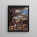 Paisaje con figuras - Salvator Rosa — cuadro enmarcado en la pared