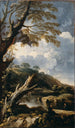 Moines pescando - Salvator Rosa — vista de la obra