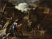 Escena de la historia griega: Tales haciendo fluir el río por ambos lados del ejército lidio - Salvator Rosa — vista de la obra