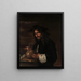 Autorretrato - Salvator Rosa — cuadro enmarcado en la pared