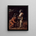 Soldados jugando - Salvator Rosa — cuadro enmarcado en la pared