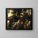 El Sermón de San Juan Bautista - Salvator Rosa — cuadro enmarcado en la pared