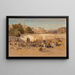 Market Eve Painting in Tangier - Samuel Colman — framed artwork on a wall