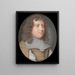Retrato de un caballero - Samuel Cooper — cuadro enmarcado en la pared