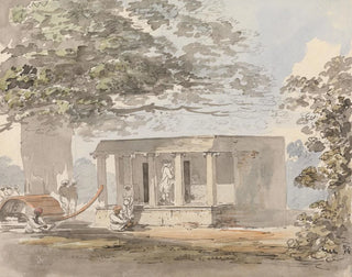 Samuel Davis - A European Gentleman Entering a Bungalow in India.webp