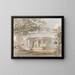 a European gentleman entering a bungalow in India - Samuel Davis — framed artwork on a wall