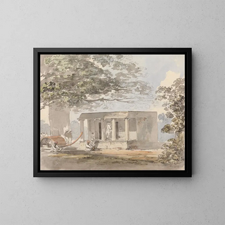 Samuel Davis - A European Gentleman Entering a Bungalow in India.webp