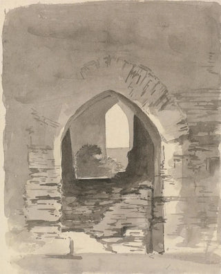 Samuel Davis - An Arched Entrance into a Ruined Building.webp