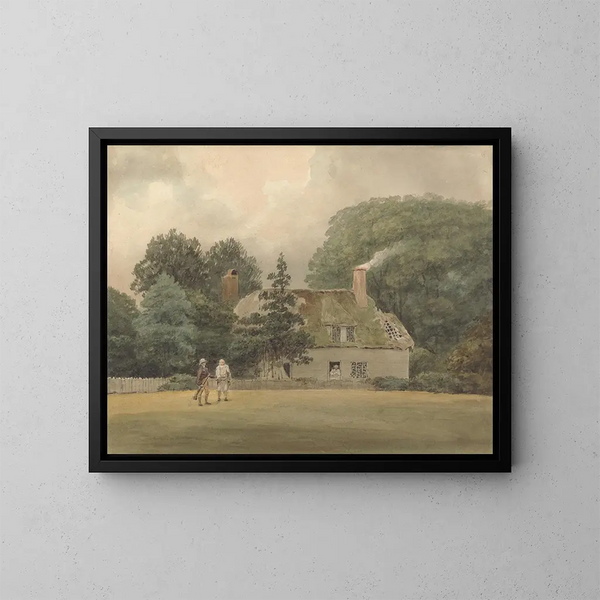 Cottage en el parque de Ayot St Lawrence, Hertfordshire - Samuel Davis — cuadro enmarcado en la pared