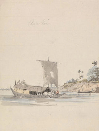 Samuel Davis - River View with a Junk near Rajmahal.webp