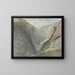 Gorge rocheuse avec une cascade - Samuel Davis — framed artwork on a wall