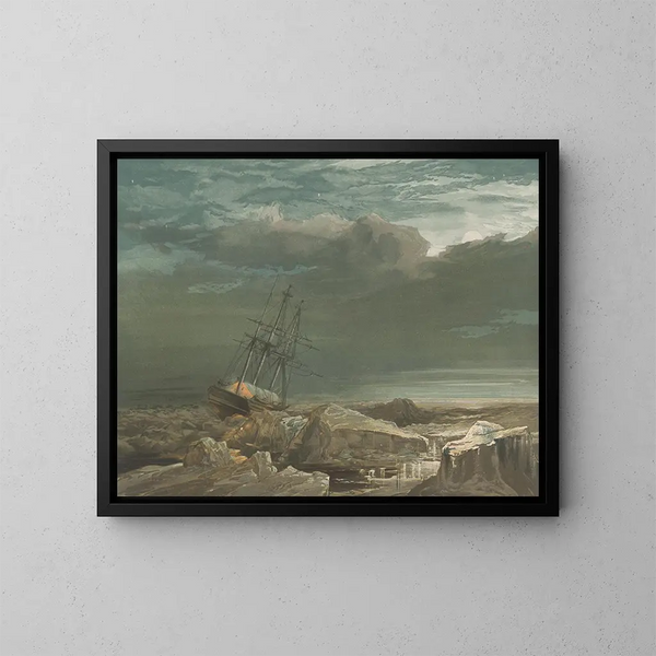 HMS Investigator dans les glaces - Samuel Gurney Cresswell — cuadro enmarcado en la pared