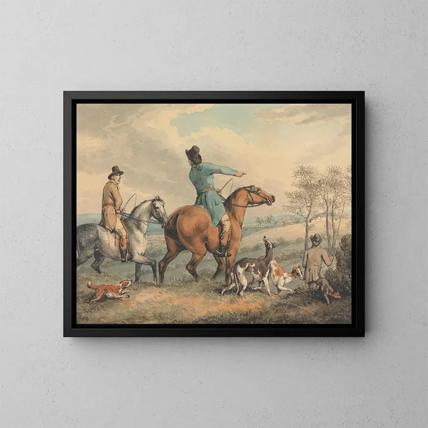 Escena de caza - Samuel Howitt — cuadro enmarcado en la pared