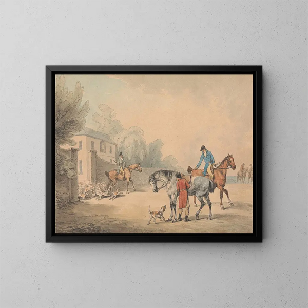 Salida del perrera - Samuel Howitt — cuadro enmarcado en la pared