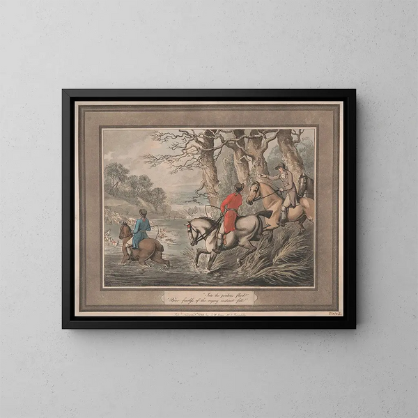 En la corriente peligrosa - Samuel Howitt — cuadro enmarcado en la pared