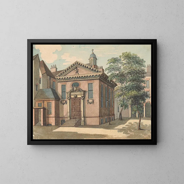 Auberge des lions - Samuel Ireland — framed artwork on a wall