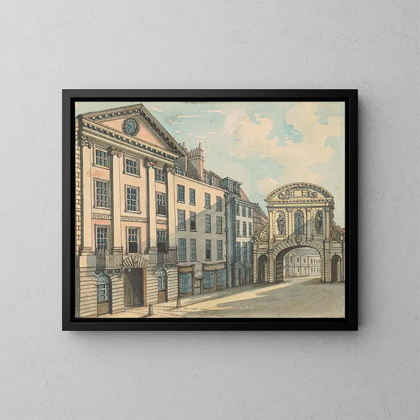 Porte du Middle Temple - Samuel Ireland — framed artwork on a wall