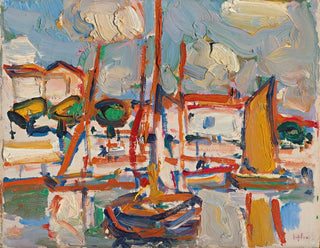 Bateaux au port - Samuel John Peploe — vista de la obra