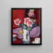 Jarrón chino con rosas rosas - Samuel John Peploe — cuadro enmarcado en la pared