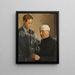 Charles Lindbergh y Alexis Carrel - Samuel Johnson Woolf — cuadro enmarcado en la pared