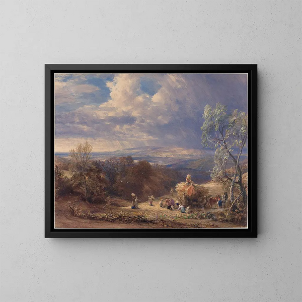 Recolección - Samuel Palmer — cuadro enmarcado en la pared