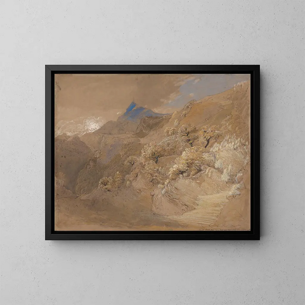 Mont Siabod desde TynyCoed cerca de Capel Curig - Samuel Palmer — cuadro enmarcado en la pared