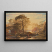 Sir Guyon avec le palmer assistant, tenté par Phaedria de débarquer sur les îles enchantées - Samuel Palmer — framed artwork on a wall