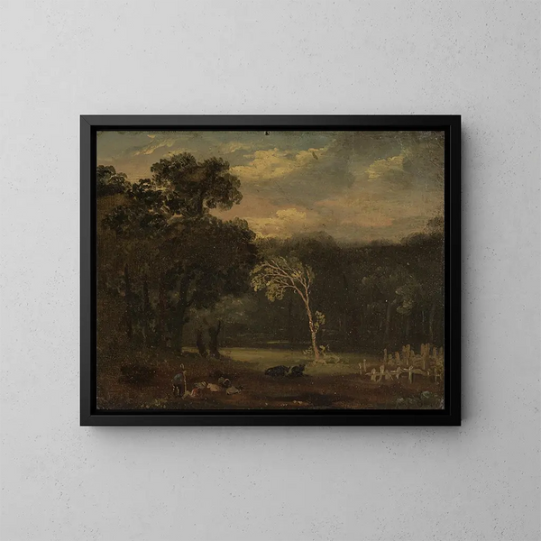 Croquis de la naturaleza en el parque de Sion - Samuel Palmer — cuadro enmarcado en la pared