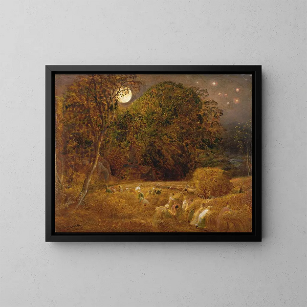 La Luna de la cosecha - Samuel Palmer — cuadro enmarcado en la pared
