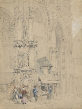 Samuel Prout - Fontaine S Maclou tegen de S Maclou te Rouaan.webp