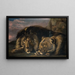 León y leona dormidos - Samuel Raven — cuadro enmarcado en la pared