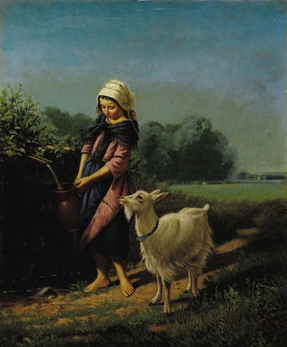 Samuel S Carr - Girl Fetching Water with Goat.webp