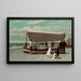 El vendedor de ostras en Coney Island - Samuel S. Carr — cuadro enmarcado en la pared