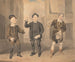 Una escena de teatro con tres actores - Samuel de Wilde — vista de la obra